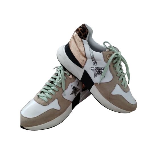 ShuShop Women's Size 10 Patricia Mobwife Patchwork Chunky Grungecore Sneakers - Picture 1 of 6